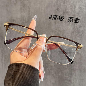 Gafas con Filtro de Luz Azul, Montura Cuadrada de Media Montura, Modelo 8806 de Mirror One Factory, Unisex, Montura Óptica Danyang - Product Image 2