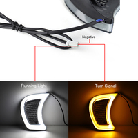Atubeix LED Tracer Phare Vent Accents Parfait Fit pour 2015-2021 pour Harley Road Glide Motos