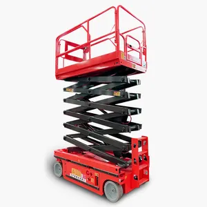 12M đầy đủ điện di động nền tảng kéo thang máy 2400*1170mm Kích thước bàn làm việc trên không an toàn và hiệu quả