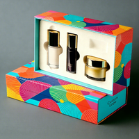 Boîtes rigides écologiques en papier kraft vert, faites à la main, avec design personnalisé, pour cosmétiques, avec estampage à chaud en feuille d'or et aluminium, pour fard à joues