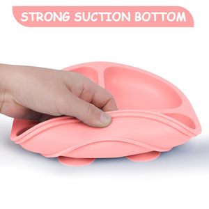 Ensemble d'alimentation pour bébé en silicone de qualité alimentaire en gros avec base d'aspiration, doux et lavable au lave-vaisselle, écologique et non toxique, réutilisable - Product Image 3