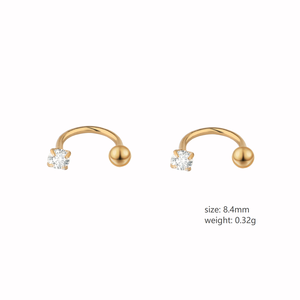 Joyería del cuerpo Moda Acero inoxidable Cristal CZ <span class=keywords><strong>Aro</strong></span> Mujeres Nariz Anillos <span class=keywords><strong>Aro</strong></span> Joyería Clip de oro personalizado <span class=keywords><strong>en</strong></span> - Product Image 4