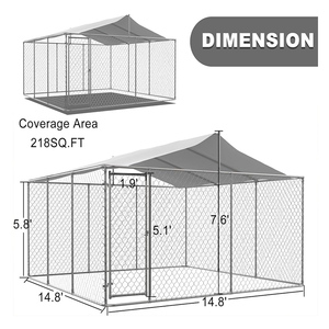 Chenil à mailles de chaîne chenil pour chien cage pour chien chenil utilisé à maillons de chaîne chenil pour chien à vendre - Product Image 3