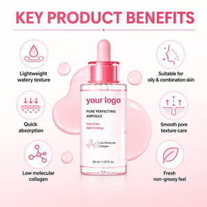 Suero Refinador de Poros de Marca Privada, Reafirma, Suaviza, Hidrata, Nutre, Colágeno de Bajo Peso Molecular, Ampolla Refinadora de Poros Fresca - Product Image 6