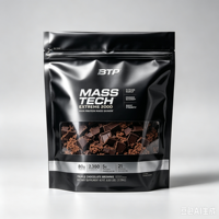 MOQ 100 pièces – Sachet refermable personnalisé en Mylar pour protéines de lactosérum, gainers de masse, suppléments sportifs en poudre – Logo personnalisé