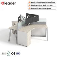 Système de poste de travail cloisonné pour bureau commercial avec cadre en aluminium et panneau de confidentialité pour centre d'appels