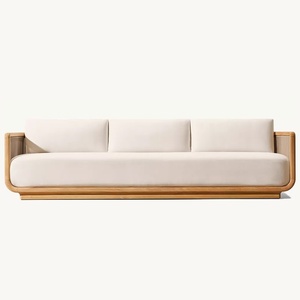 Juego de Sofás de Madera de Teca de Diseño Moderno para Exteriores, Muebles de Jardín de Lujo para Hoteles, Villas y Patios - Product Image 4