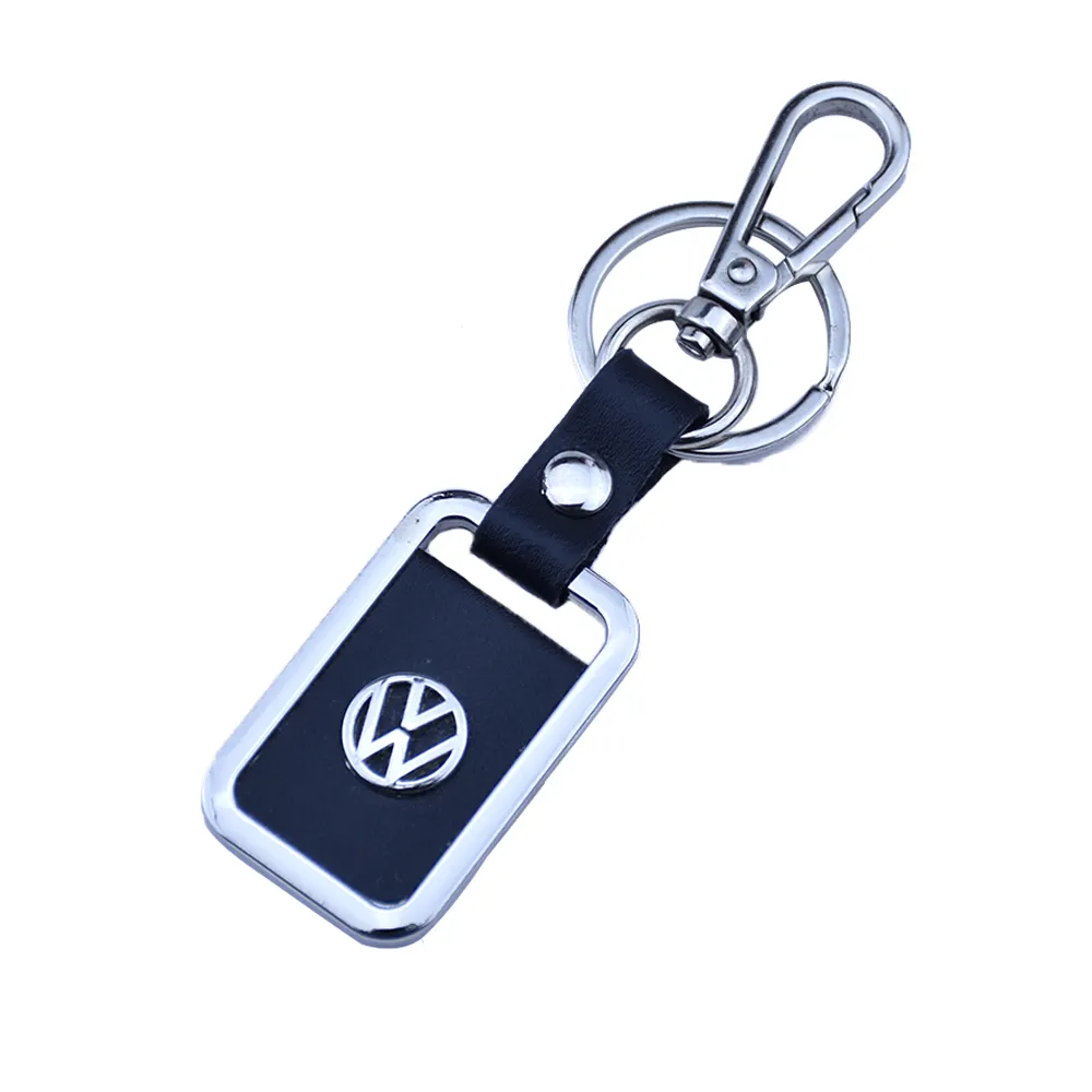 Top sales luxury custom blank metal and leather car keychain key holder for men