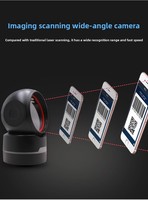 Pemindai Barcode Layar 1D 2D Hands-Free Omnidirectional Sensitivitas Tinggi CMOS USB Proteksi IP52 Desktop 2D Barcode