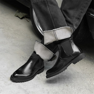 Botas de hombre New British Gentleman Tallado Business Casual Blok Black <span class=keywords><strong>Chelsea</strong></span> Boots - Product Image 2