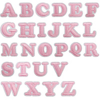 Lot de 114 mini-écussons colorés 26 lettres, thermocollants et à coudre, pour chapeaux et vêtements, en tissu polyester tissé 3D personnalisé
