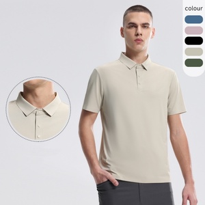 T-shirt d'été en coton tricoté 100 % respirant et à séchage rapide pour homme, haut de randonnée extérieur infroissable pour activités sportives - Product Image 3