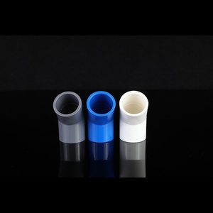 Raccords de tuyauterie en <span class=keywords><strong>PVC</strong></span> coudés à 45 degrés, semi-courbés, résistants à la corrosion, surface lisse, épaissis, blanc, gris, bleu - Product Image 3
