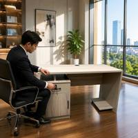 Bureau de bureau moderne modulaire personnalisable avec tiroir de rangement verrouillable, idéal pour hôtels, écoles et villas (OEM/ODM, approvisionnement en gros)