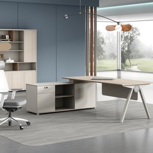 Escritorio Modular de Alta Gama BETUXE 2025 para Gerentes y Supervisores, con Superficie Reforzada, Serie Simple, Estilo Panel de Madera - Product Image 3