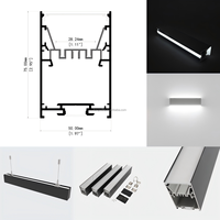 Profilé en aluminium extrudé pour éclairage LED linéaire sur mesure pour éclairage intérieur