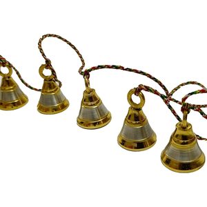 Cloche décorative Ghanti en laiton artisanal indien vintage pour décorations de maison et de mariage de temple - Product Image 1