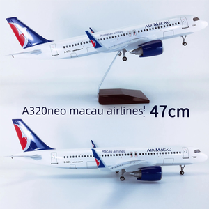 1/80ประกอบวัสดุ ABS ขนาด47ซม. <span class=keywords><strong>A320neo</strong></span> มีล้อสำหรับมาเก๊าสายการบิน - Product Image 3