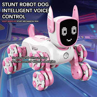 Robot interactif 8 roues multifonction, montre connectée, bras articulé intelligent à commande vocale, chien robot jouet télécommandé pour cascades et escalade
