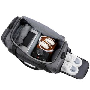 Sac de voyage de week-end grande capacité personnalisé avec logo, sac de sport et de gym pour hommes avec compartiment de séparation sec/humide, idéal pour l'extérieur - Vente en gros - Product Image 4
