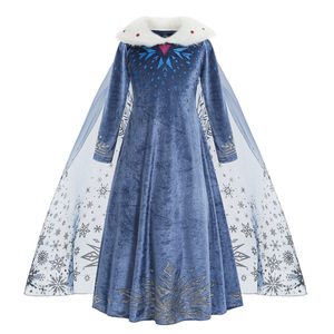 Robe de princesse pour filles MS, reine des neiges d'hiver, pour Noël, fête d'anniversaire, couronnement - Product Image 2