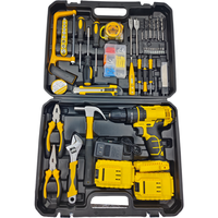 Ensemble de perceuse sans fil 21V, perceuse électrique à couple élevé avec 2 batteries et chargeur, forets et boîte à outils pour le bricolage et la maison