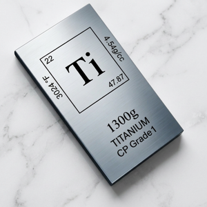 Lámina de Titanio Puro ASTM B265 Grado 1 Personalizada, 99.9% de Pureza, Placa de Lingote de 1 kg - Product Image 1