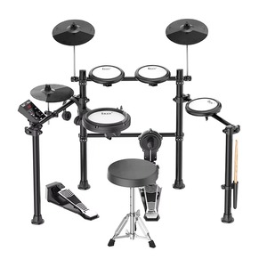 <span class=keywords><strong>Batterie</strong></span> électronique d'usine en gros avec 4 pads en maille silencieux, pédales, trône, <span class=keywords><strong>casque</strong></span>, baguettes, kit de <span class=keywords><strong>batterie</strong></span> électronique <span class=keywords><strong>pour</strong></span> débutant - Product Image 1
