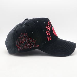 قبعات Gorras De Béisbol لامعة مخملية مطرزة بحجر الراين لؤلؤ 5-لوحة قبعات Barbas المكسيك Gorras Personalizadas قبعات داندي - Product Image 3