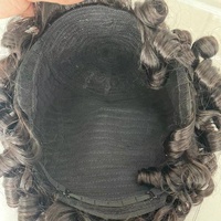 Vente en gros de cheveux vierges brésiliens 12A, 8 pouces, densité maximale de 180%, Fummi # Perruque noire 1b