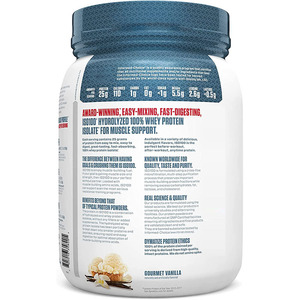 Protéine de lactosérum hydrolysée <span class=keywords><strong>Optimum</strong></span> <span class=keywords><strong>Nutrition</strong></span> en marque propre, poudre de protéine Iso 100, BCAA, prise de masse, sans gluten - Product Image 3