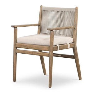 Chaise de salle à manger nordique en bois massif avec revêtement en lin tressé pour restaurants, maisons d'hôtes, hôtels, usage domestique et bureautique - Product Image 5