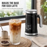 Mousseur à lait électrique 5-en-1 pour boissons chaudes et froides, 300 ml, 500 W, boîtier en plastique, usage domestique