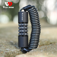 WEST BIKING – verrou de casque Portable avec mot de passe, sécurité pour casque de moto, antivol, accessoires de vélo, verrou de casque