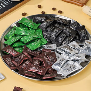 กาแฟเอสเปรสโซสำเร็จรูปลูกอมแบบแข็งสีดำรสกาแฟเฮเซลนัทกาแฟถั่วลูกอมแบบกด - Product Image 5