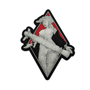 Patch in PVC Ecologico Termoadesivo con Effetto Fluorescente 3D in Rilievo della Dea della Giustizia per Cappelli - Product Image 3