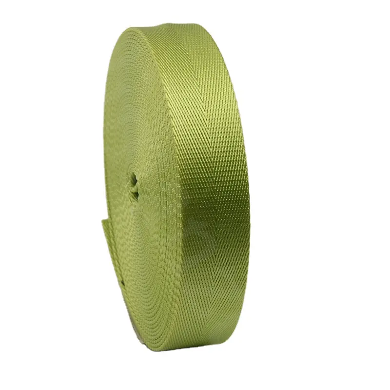 Bande en nylon à chevrons de couleur verte, 50mm, 25mm, pour sangle/ceinture de bagages
