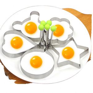 Moule à œufs en silicone en acier inoxydable, emporte-pièce pour œufs frits, accessoires ménagers, fouet en métal, cuisine domestique - Product Image 4
