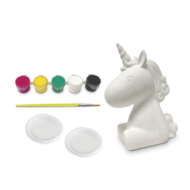 HYDROGELIX® Kit Pittura Gesso Unicorno - Completo Di Stampo, Colori E Accessori - Regalo Creativo Per Bambini 4-12 Anni