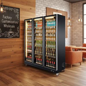 Exhibición vertical de puertas de vidrio refrigerador enfriador de bebidas congelador de verduras bebidas <span class=keywords><strong>Deepfreeze</strong></span> para la venta - Product Image 2