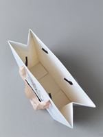 Sac en papier de luxe personnalisé avec logo, ruban et poignée, emballage cadeau pour cosmétiques et maquillage, impression à chaud
