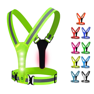 Y-Style Réglable Réfléchissant Vêtements De Sécurité Haute Visibilité Lumière <span class=keywords><strong>Clignotant</strong></span> LED Réfléchissant Bretelles Gilet pour Sports de Plein Air - Product Image 1