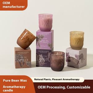 Bougie parfumée artisanale haut de gamme en cire de soja écologique, emballée dans un coffret cadeau en verre pour la maison, cadeaux de la Saint-Valentin, cadeaux de Noël - Product Image 5