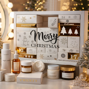 Calendrier de l'Avent 2026 personnalisé en feuille <span class=keywords><strong>d</strong></span>'<span class=keywords><strong>or</strong></span>, boîte pliable vide pour cosmétiques, bijoux, bonbons, cadeaux - Product Image 5
