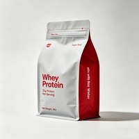 Sac de nutrition sportive écologique, recyclable, en PE haute barrière, pour la présentation et le stockage en magasin de poudre de protéines