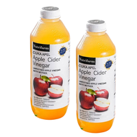 Biologische 100% pure hoogwaardige bulk appelazijn EU-standaard Halal & HACCP gecertificeerd Nutrifarm 1000ml rechtstreeks uit Indonesië