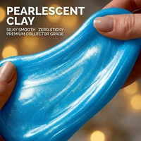 Slime nacré tendance ASMR, slime scintillant cristallin pour enfants et adultes, anti-stress, non toxique, slime transparent avec logo personnalisé
