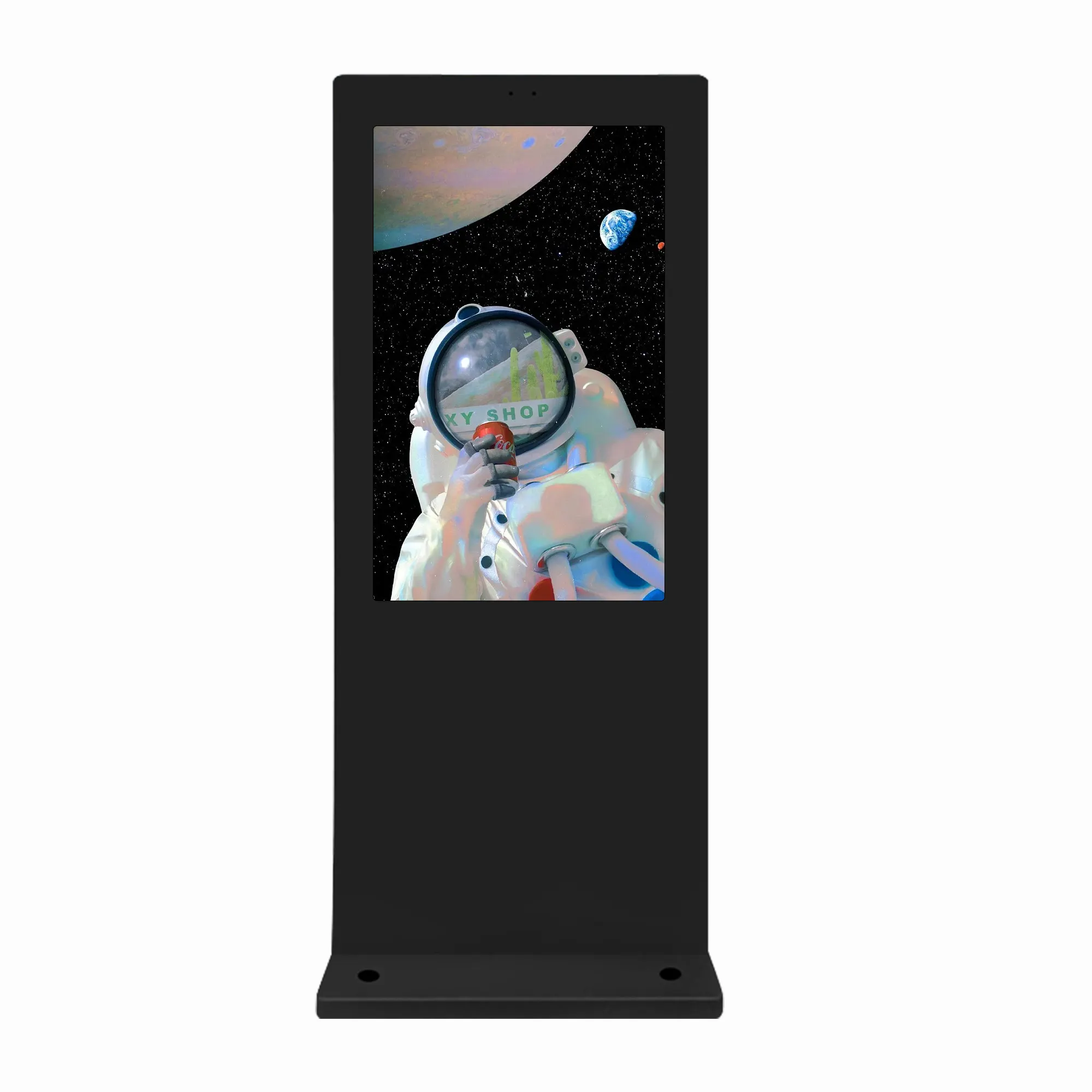 Type K shape 55 inch TFT advertising player touch screen monitor six video media play horizontal digital signage led displays