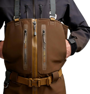 OEM/ODM Vadeadores de Pesca con Mosca para Hombre, de Tela Transpirable, Impermeables de 4 Capas con Soporte de Cadera y Correas Ajustables de 2 Capas - Product Image 4