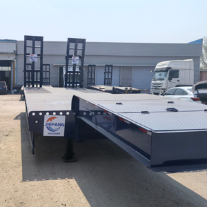 Nuevo semirremolque plataforma camión contenedor de acero remolque y transporte de carga descuento - Product Image 1